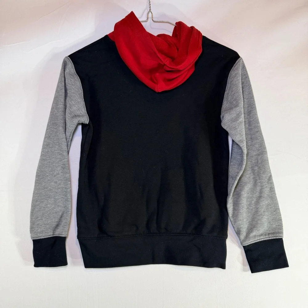 Jordan Boys Jumpman Pullover Hoodie Black Red Grey Fleece Sweatshirt Size S 8-10